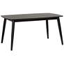 2_Flora 59" Wide Black Rectangular Dining Table