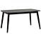Flora 59" Wide Black Rectangular Dining Table