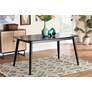 1_Flora 59" Wide Black Rectangular Dining Table