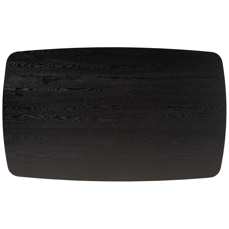 Image 5 Flora 59" Wide Black Rectangular Dining Table more views