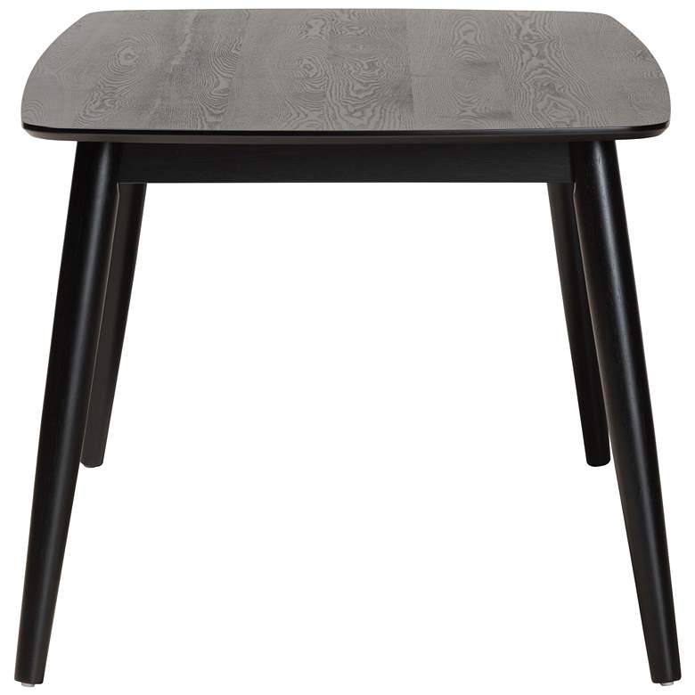 Image 6 Flora 59" Wide Black Rectangular Dining Table more views