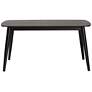 7_Flora 59" Wide Black Rectangular Dining Table more views