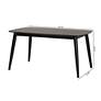 Flora 59" Wide Black Rectangular Dining Table