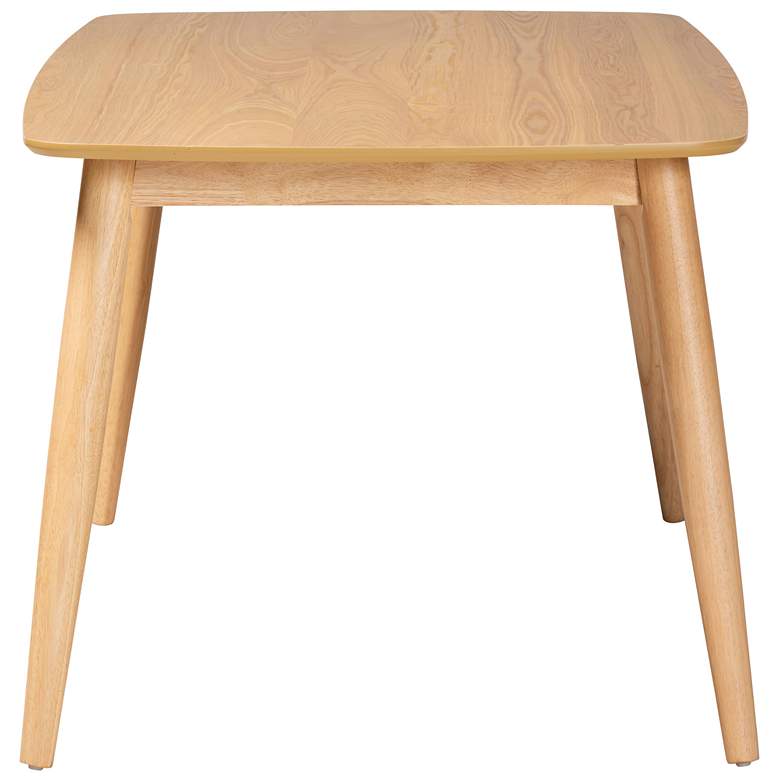 Image 5 Flora 59" Wide Natural Oak Rectangular Dining Table more views