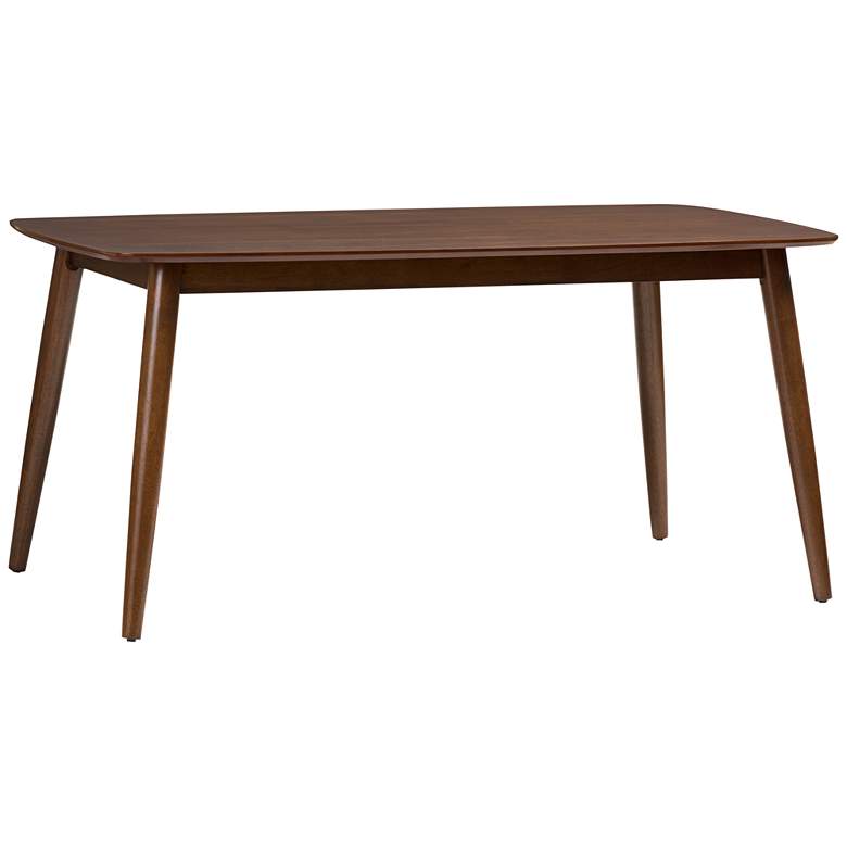 Image 2 Flora 62 1/2" Wide Oak Finish Modern Dining Table
