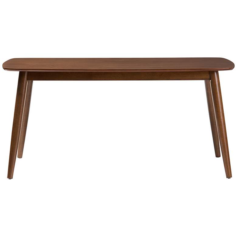 Image 3 Flora 62 1/2" Wide Oak Finish Modern Dining Table more views