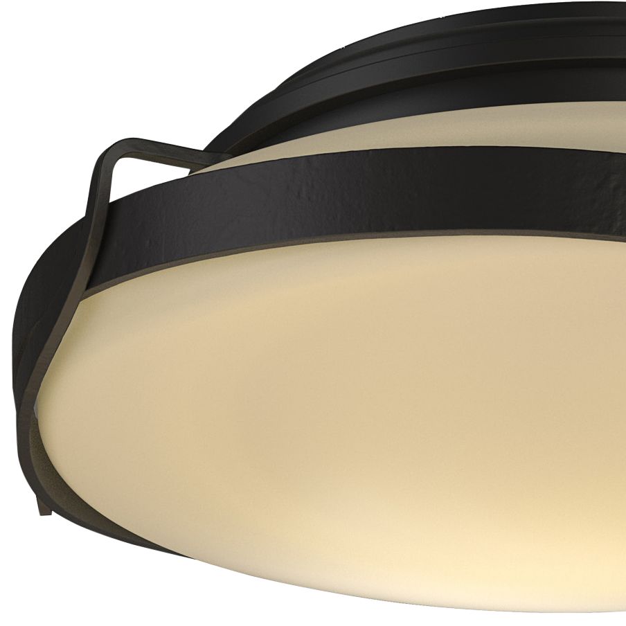 Image 3 Flora Black Flush Mount With Opal Glass more views