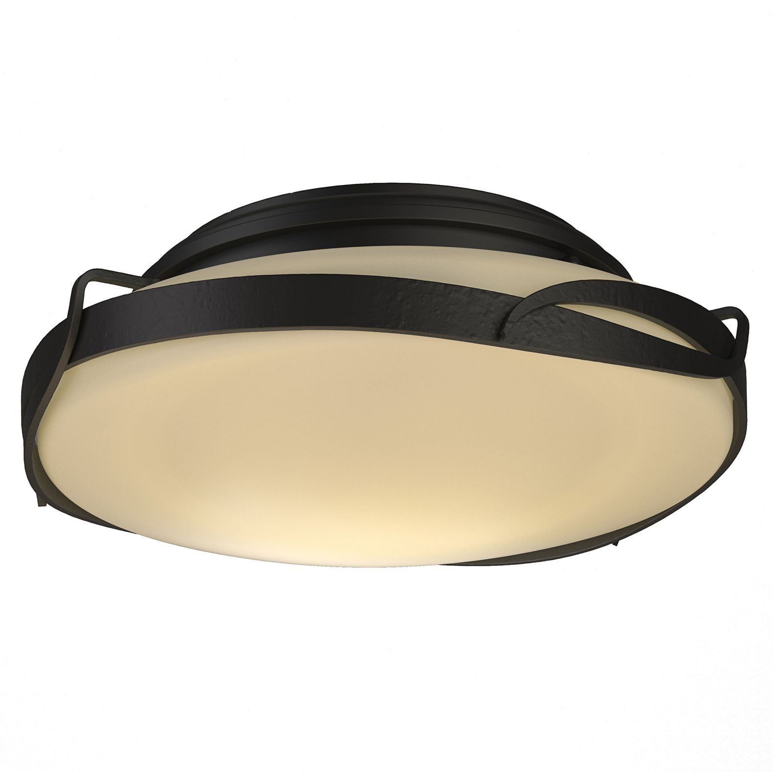 Image 4 Flora Black Flush Mount With Opal Glass more views