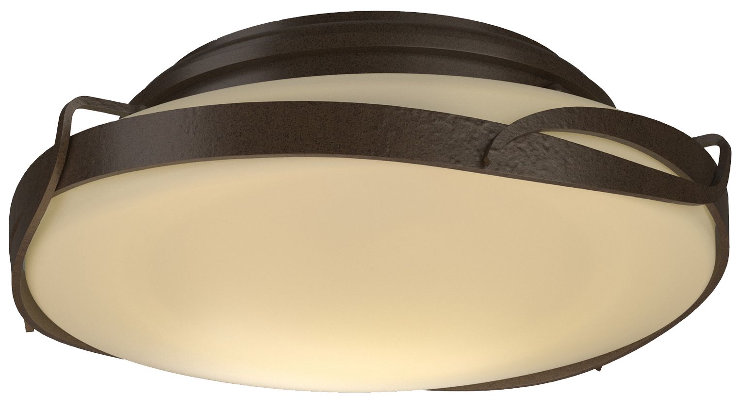 Flora Bronze Flush Mount With Opal Glass - Made to Order