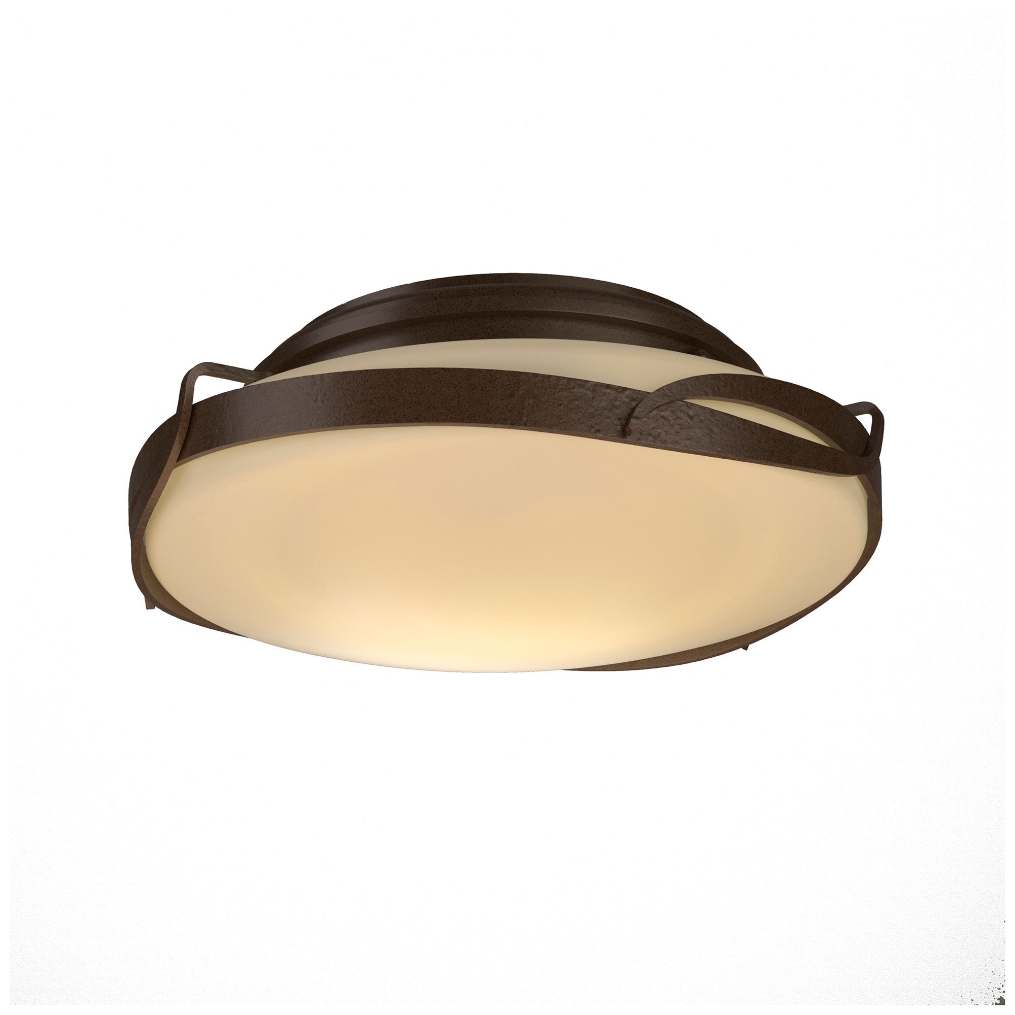 Image 2 Flora Bronze Flush Mount With Opal Glass more views