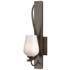 Flora Bronze Low Sconce With Opal Glass