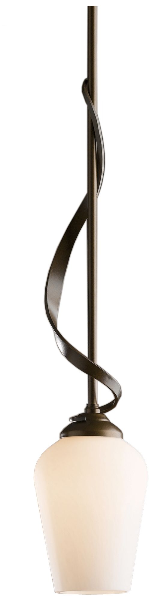 Flora Down Light Mini Pendant - Bronze Finish - Opal Glass - Made to Order