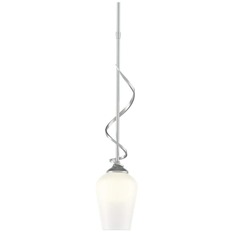 Image 1 Flora Down Light Mini Pendant - Vintage Platinum Finish - Opal Glass