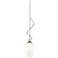 Flora Down Light Mini Pendant - Vintage Platinum Finish - Opal Glass