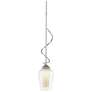 Flora Down Light Mini Pendant - Vintage Platinum - Opal & Seeded Glass