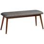 2_Flora II 41 1/4" Wide Dark Gray and Oak Dining Bench
