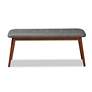3_Flora II 41 1/4" Wide Dark Gray and Oak Dining Bench more views