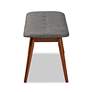 4_Flora II 41 1/4" Wide Dark Gray and Oak Dining Bench more views