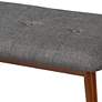 5_Flora II 41 1/4" Wide Dark Gray and Oak Dining Bench more views