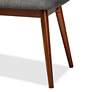 6_Flora II 41 1/4" Wide Dark Gray and Oak Dining Bench more views