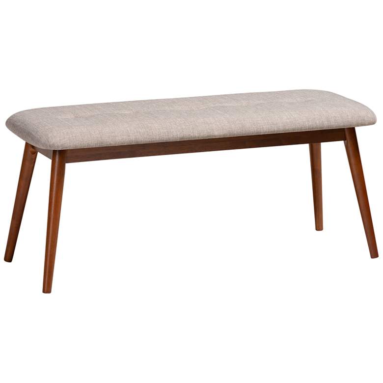 Image 2 Flora II 41 1/4" Wide Light Gray and Oak Dining Bench