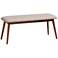 Flora II 41 1/4" Wide Light Gray and Oak Dining Bench