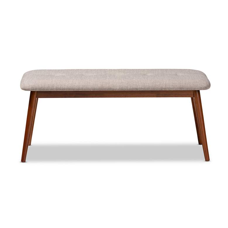Image 3 Flora II 41 1/4" Wide Light Gray and Oak Dining Bench more views