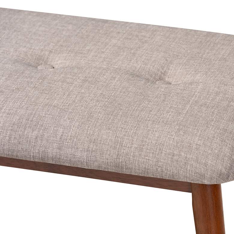 Image 5 Flora II 41 1/4" Wide Light Gray and Oak Dining Bench more views