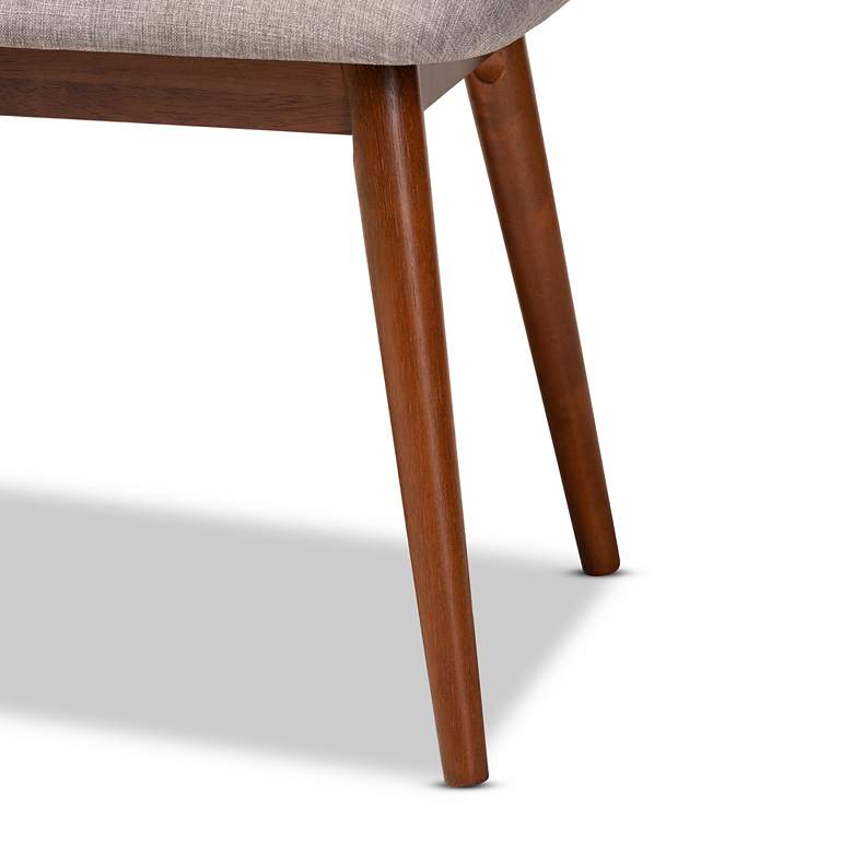 Image 6 Flora II 41 1/4" Wide Light Gray and Oak Dining Bench more views