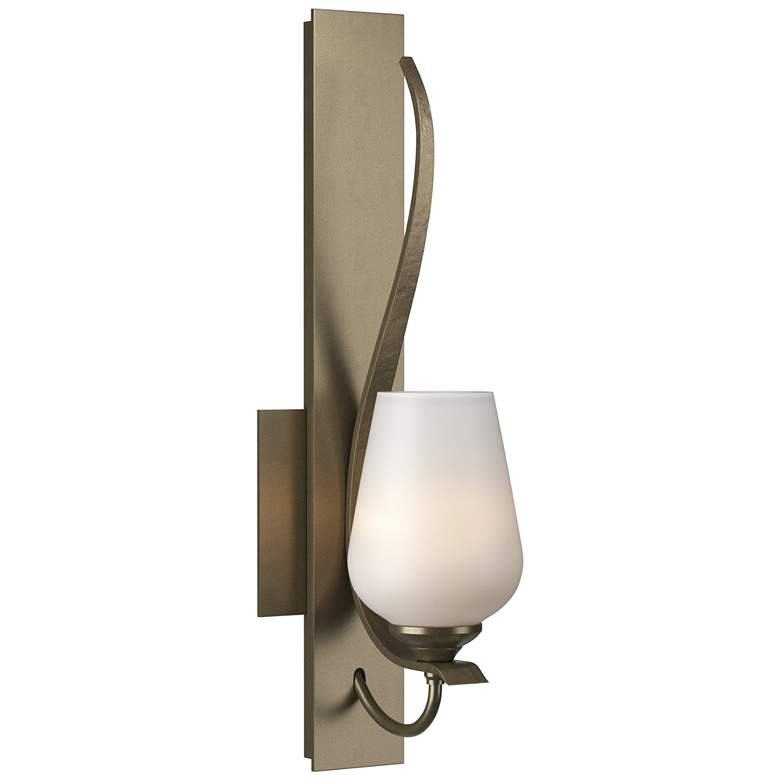 Image 1 Flora Low Sconce - Gold - Opal Glass