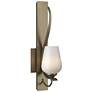 Flora Low Sconce - Gold - Opal Glass