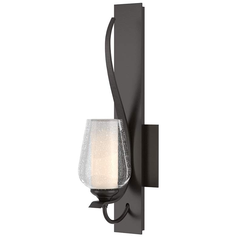 Image 1 Flora Low Sconce - Oil Rubbed Bronze - Opal and Seeded Glass