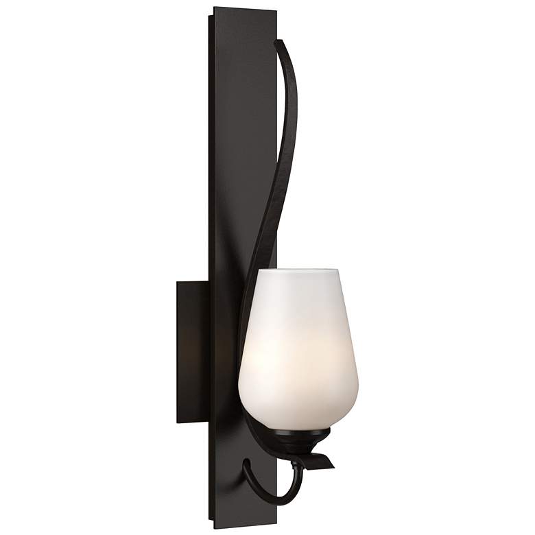 Image 1 Flora Low Sconce - Oil Rubbed Bronze - Opal Glass