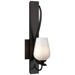 Flora Low Sconce - Oil Rubbed Bronze - Opal Glass