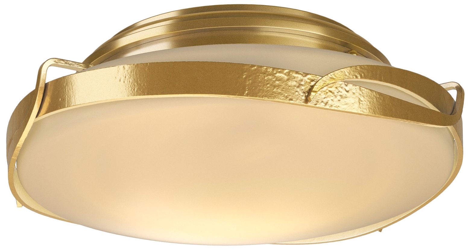 Image 2 Flora Modern Brass Flush Mount With Opal Glass more views