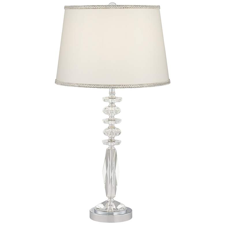 Image 3 Flora Modern Column Crystal Table Lamp