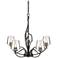 Flora Oil Rubbed Bronze 5 Arm Chandelier With Clear Glass