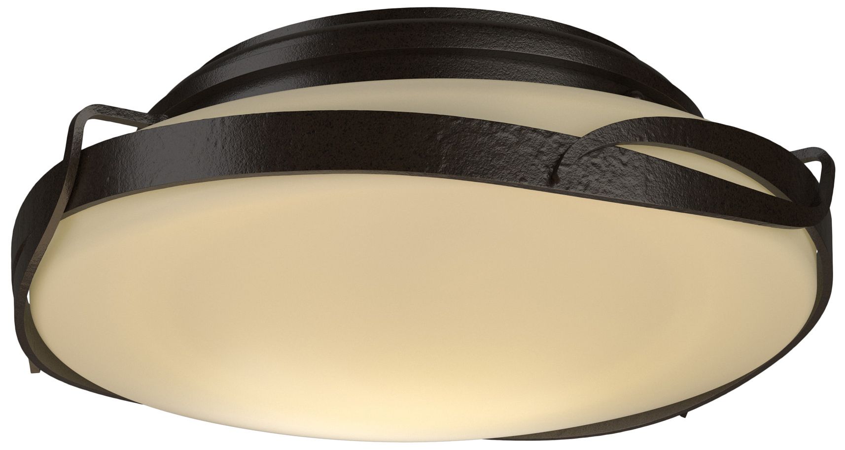 Flora Oil Rubbed Bronze Flush Mount With Opal Glass - Made to Order