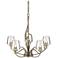 Flora Soft Gold 5 Arm Chandelier With Clear Glass