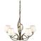Flora Soft Gold 5 Arm Chandelier With Opal Glass