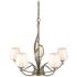 Flora Soft Gold 5 Arm Chandelier With Opal Glass