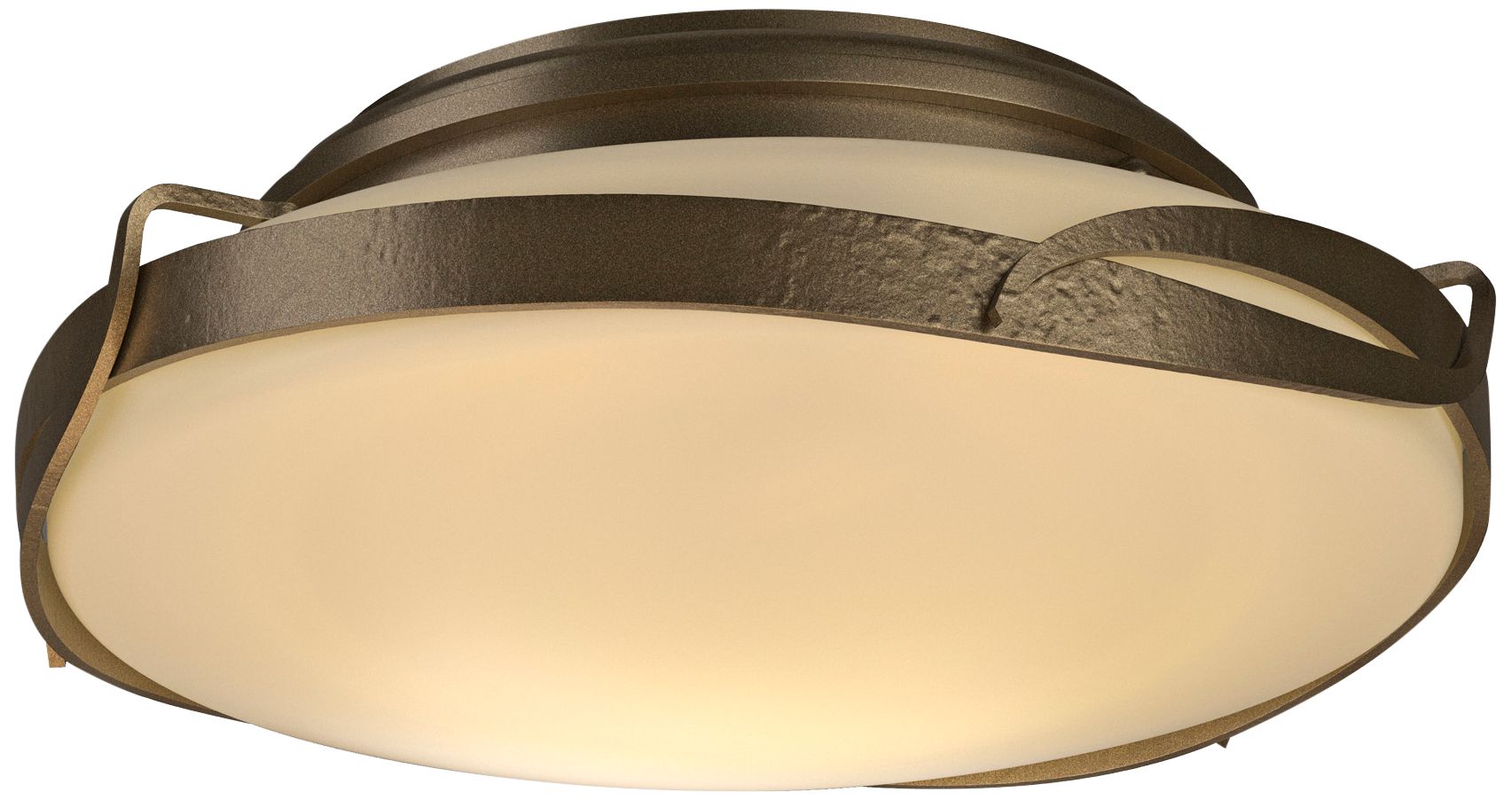 Flora Soft Gold Flush Mount With Opal Glass