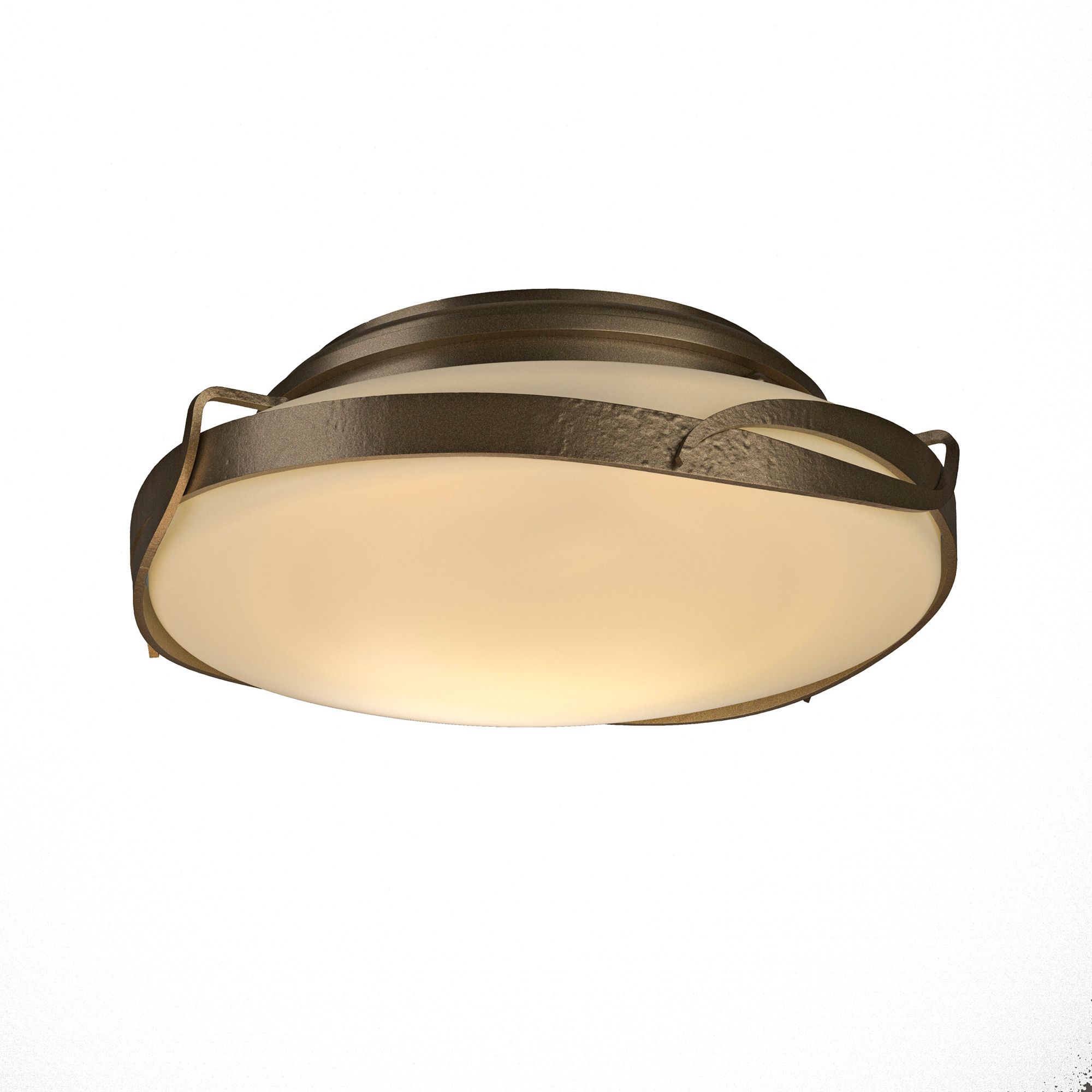 Image 3 Flora Soft Gold Flush Mount With Opal Glass more views