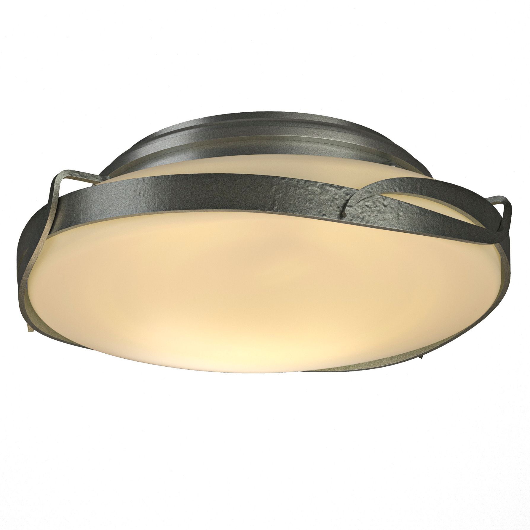Image 3 Flora Vintage Platinum Flush Mount With Opal Glass more views