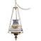 Floral 13" Wide Antique-Style Plug-in Swag Chandelier