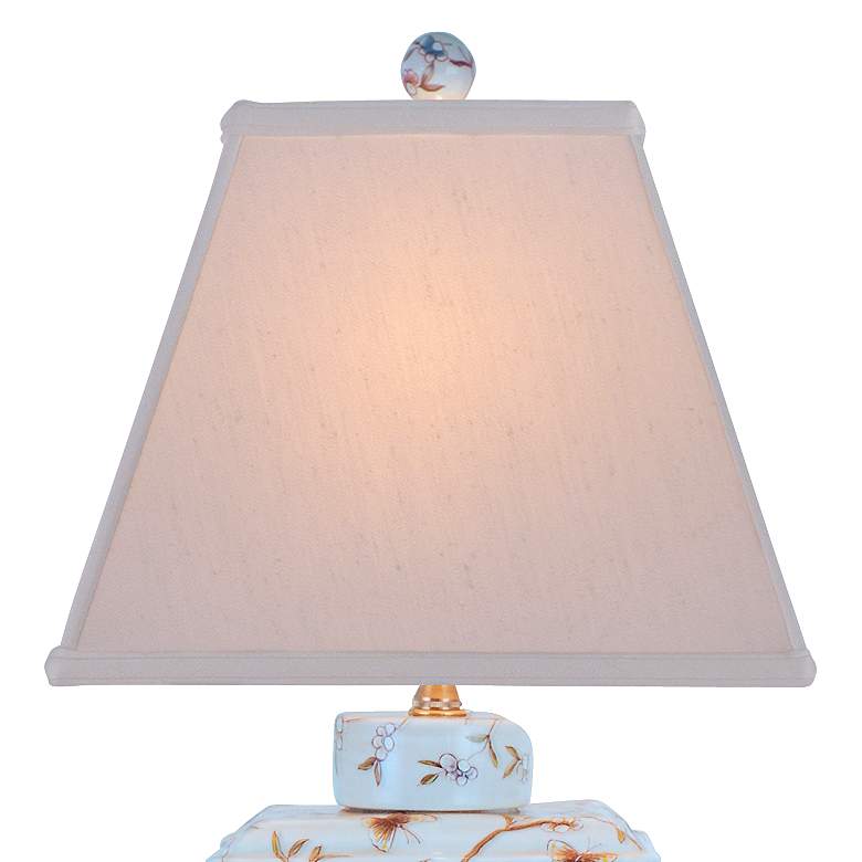 Image 4 Floral 20" High Rectangular Porcelain Jar Accent Table Lamp more views