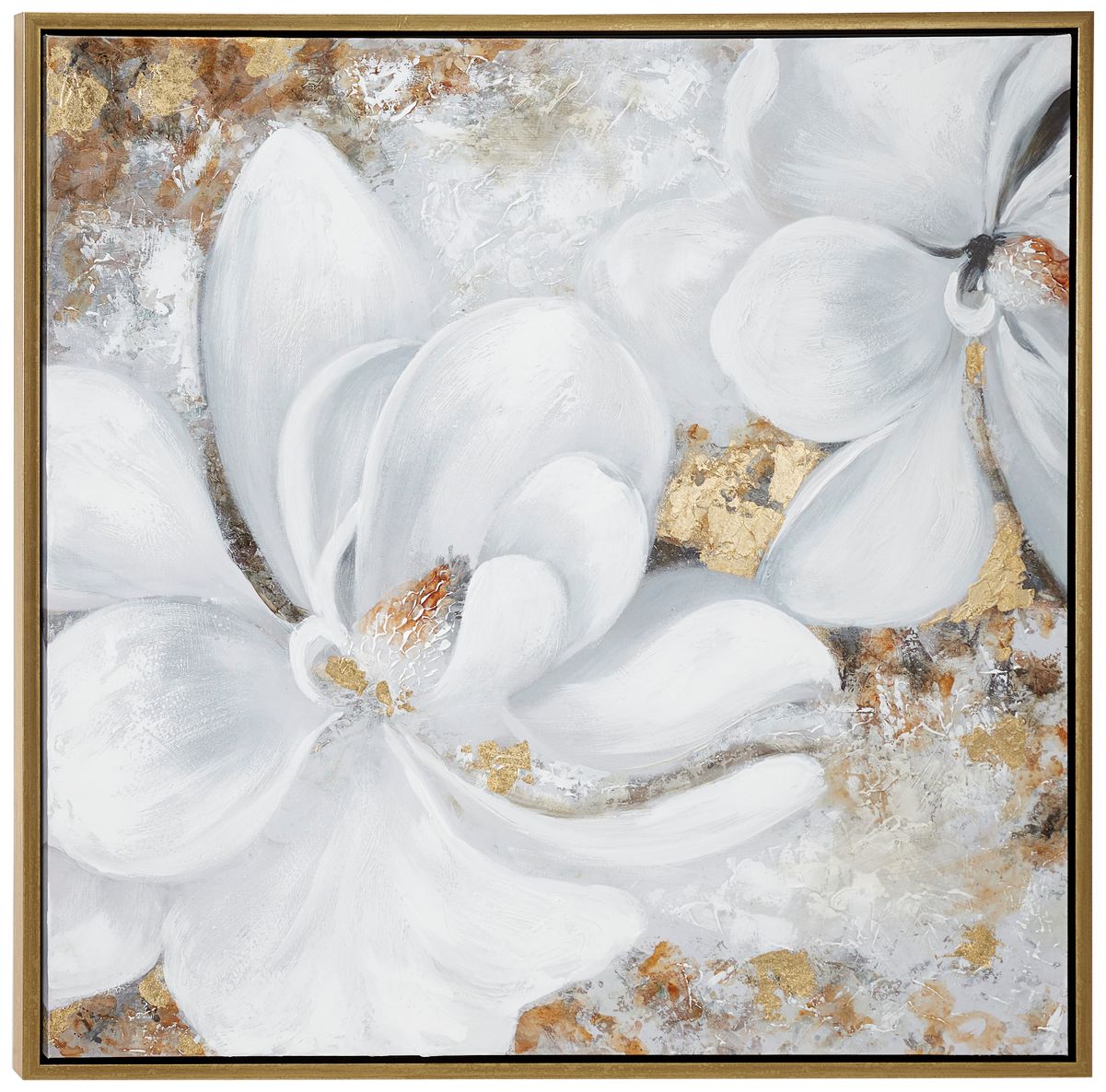 Floral 40" Square Framed Canvas Wall Art 929J5 Lamps Plus