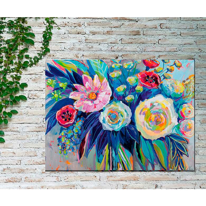 Image 4 Floral Array 40" Wide All-Weather Outdoor Canvas Wall Art more views