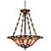 Floral Art Glass 24 1/2" Wide Tiffany Style Pendant Light