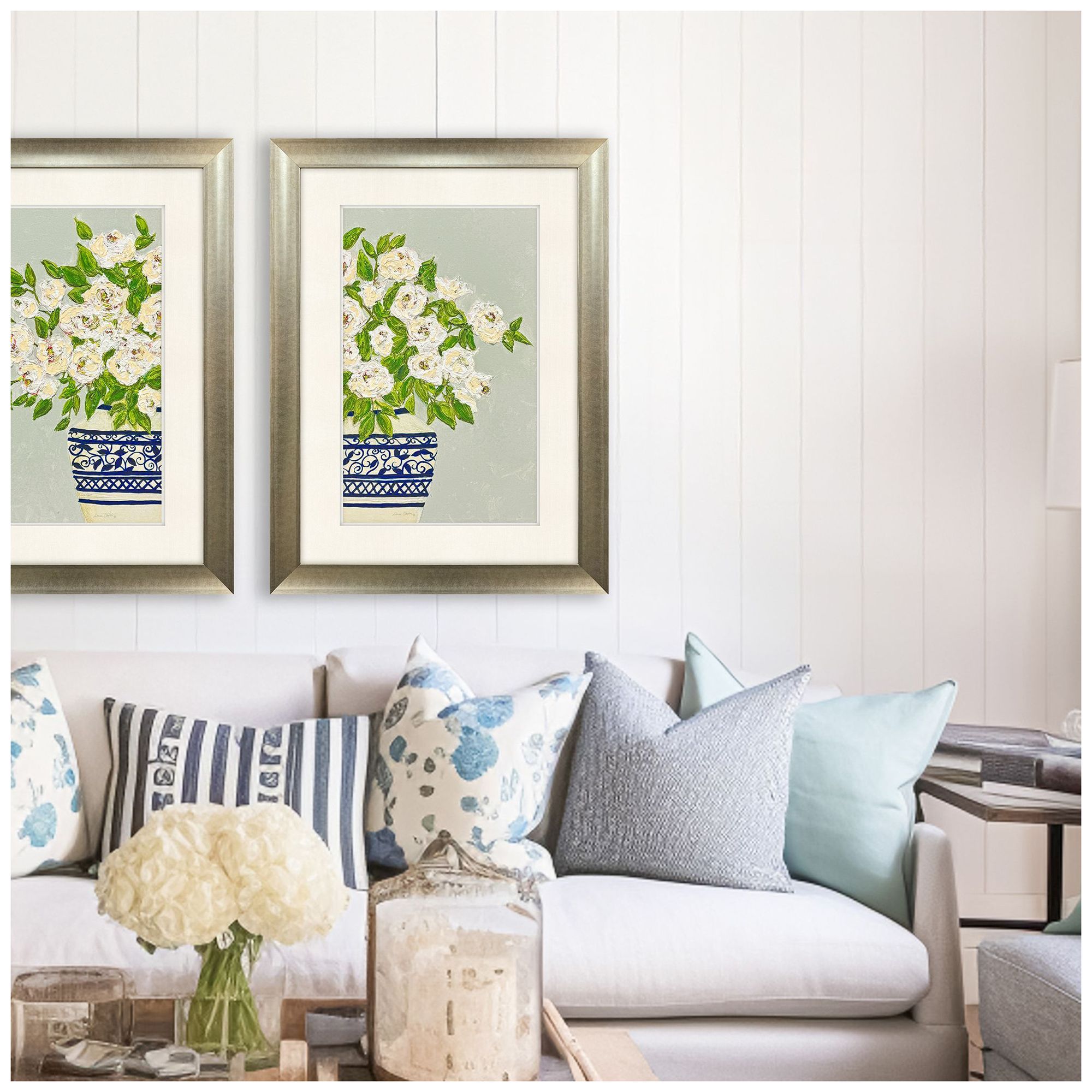 Image 4 Floral Balance II 31"W x 43"H Framed Art more views